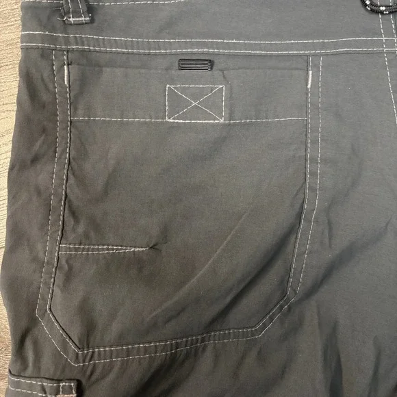 Kuhl Renegade Stealth Convertible Mens 34x30 Grey Zip Off Hiking Cargo Shorts - Picture 12 of 16